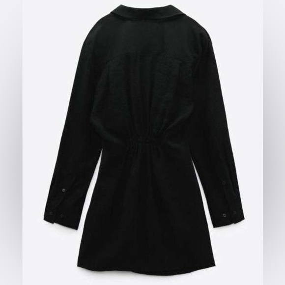 NWT Zara Poplin Wrap Dress 7385/377 - Picture 2 of 4